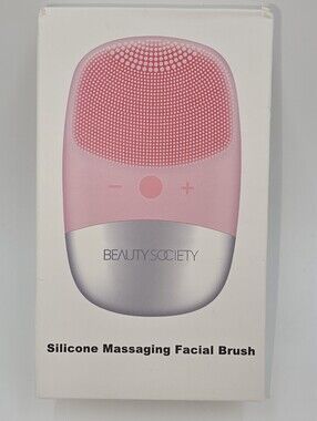 Beauty Society Pink Silicone Facial Cleansing Massager